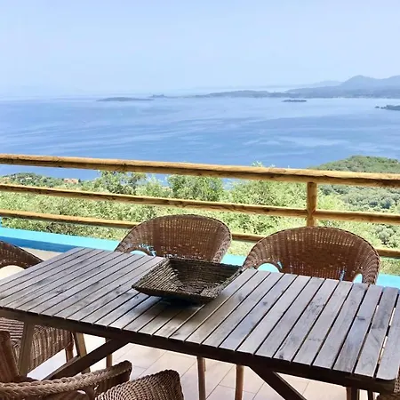 House Tanna Of Intaba Spectacular Sea Views Corfiot Riviera Spartilas Corfu Island Greece Close To Ipsos With A Shared Pool *