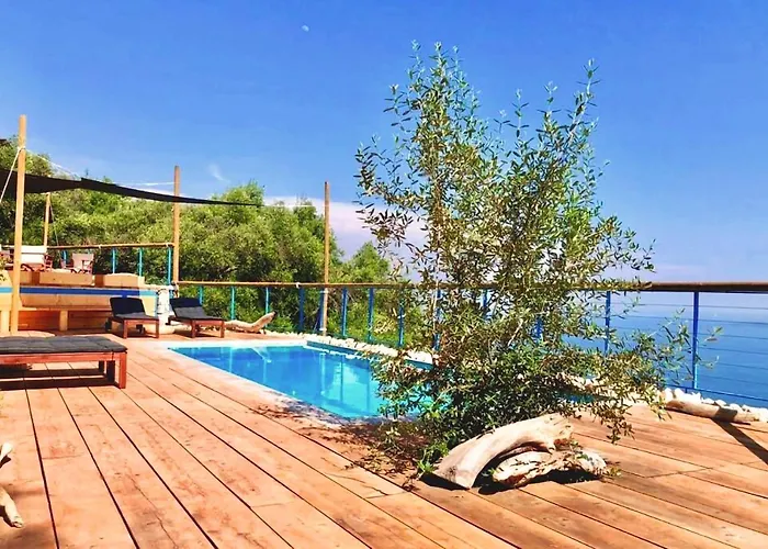 House Tanna Of Intaba Spectacular Sea Views Corfiot Riviera Spartilas Corfu Island Greece Close To Ipsos With A Shared Pool