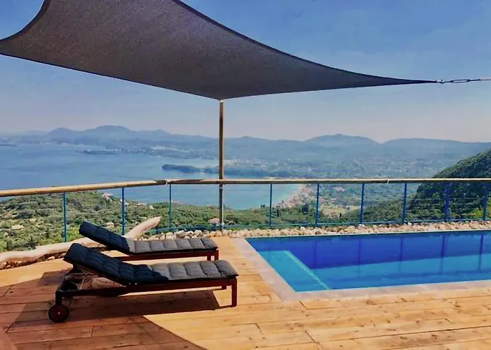 House Tanna Of Intaba Spectacular Sea Views Corfiot Riviera Spartilas Corfu Island Greece Close To Ipsos With A Shared Pool *