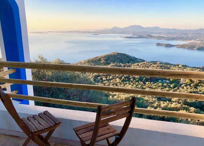 Semesterbostad House Tanna Of Intaba Spectacular Sea Views Corfiot Riviera Spartilas Corfu Island Greece Close To Ipsos With A Shared Pool